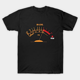 Volume VU Meter Vintage Audio Engineer Recording Studio Gear Head T-Shirt